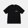Negro cortado cubitos Camiseta Stussy