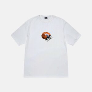 Mariquita Blanca Camiseta Stussy
